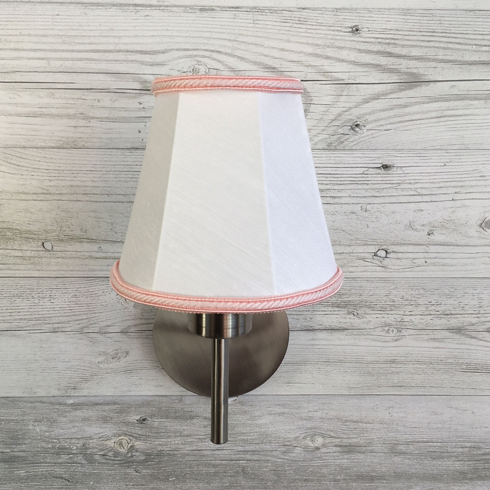 Empire Candle Shade White and Pink 